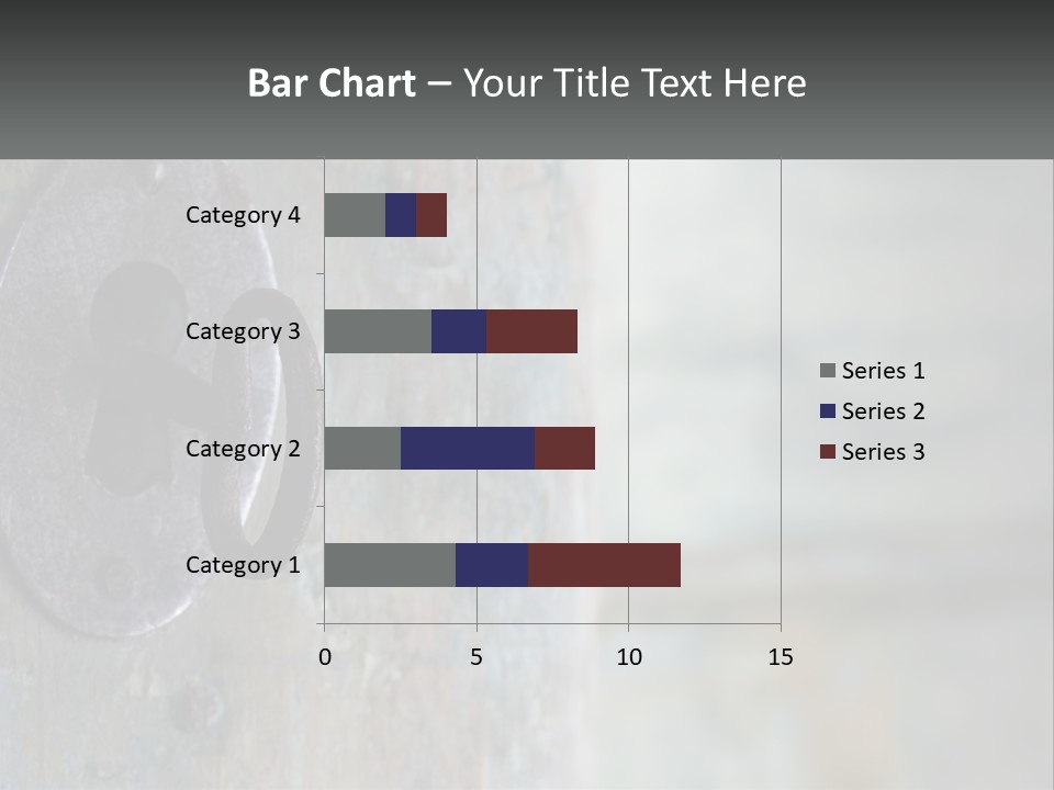 A Metal Door With A Key On It PowerPoint Template