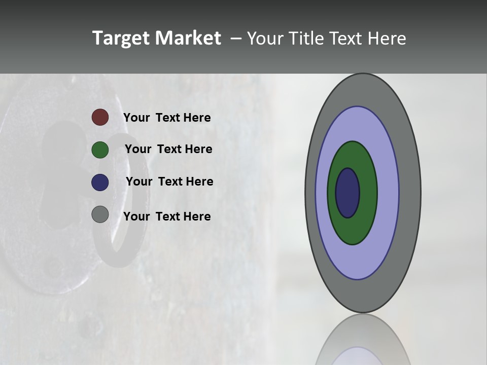 A Metal Door With A Key On It PowerPoint Template