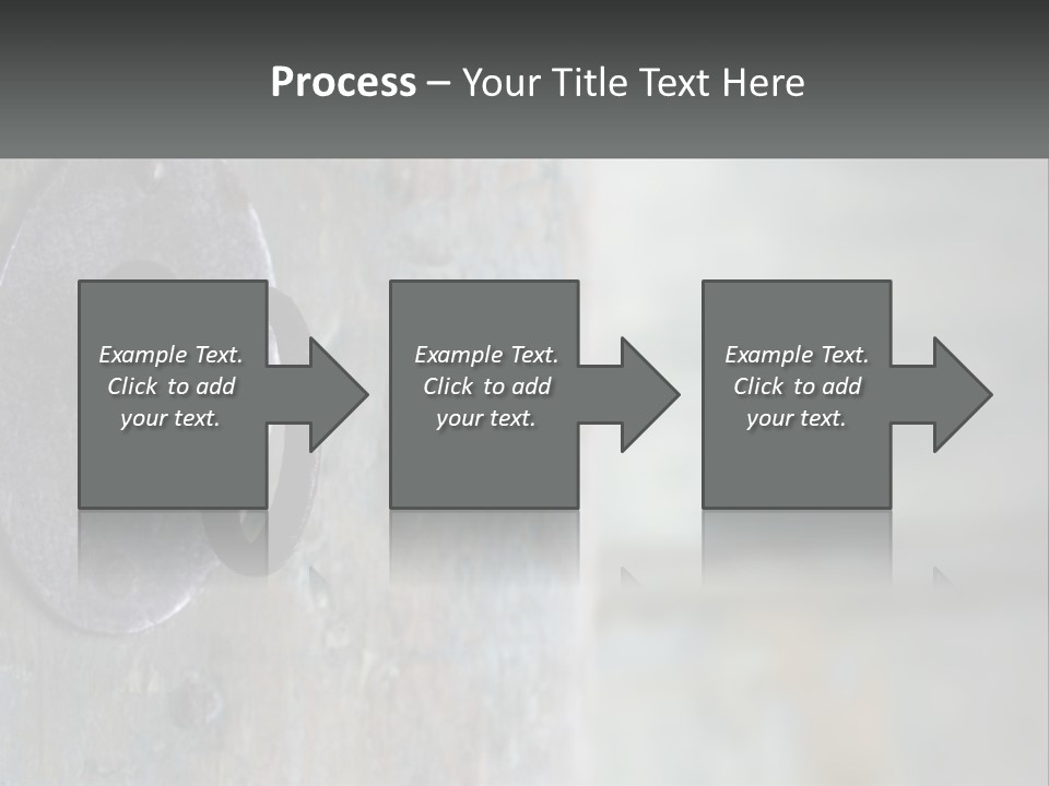 A Metal Door With A Key On It PowerPoint Template