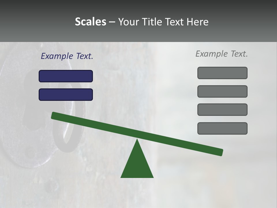 A Metal Door With A Key On It PowerPoint Template