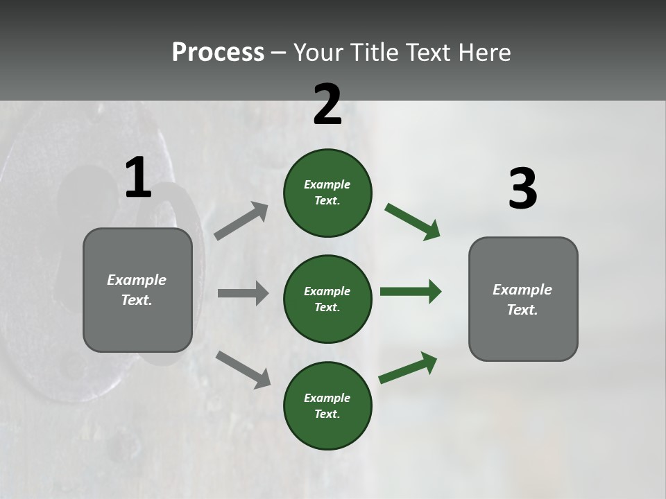 A Metal Door With A Key On It PowerPoint Template