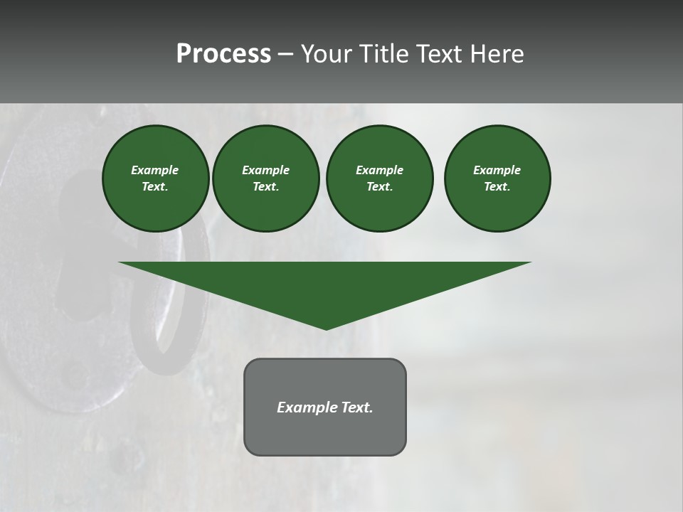 A Metal Door With A Key On It PowerPoint Template