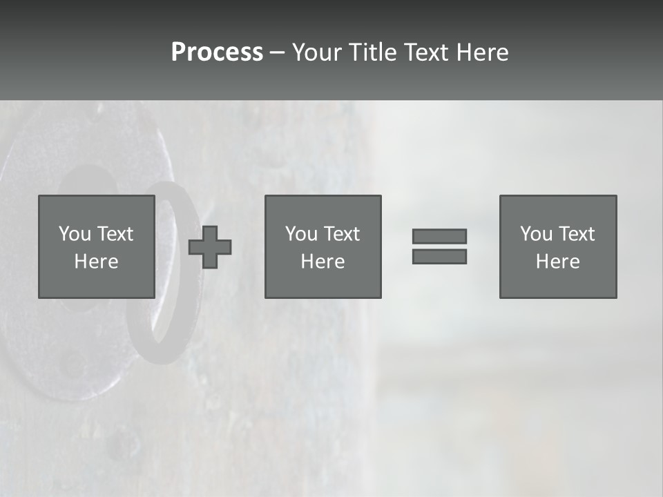 A Metal Door With A Key On It PowerPoint Template