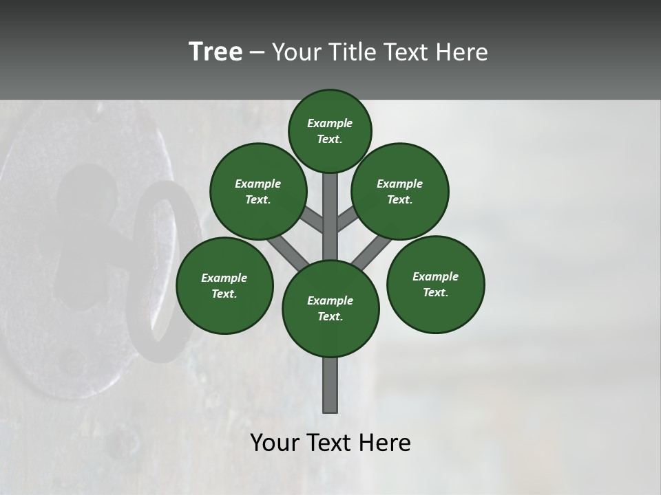 A Metal Door With A Key On It PowerPoint Template