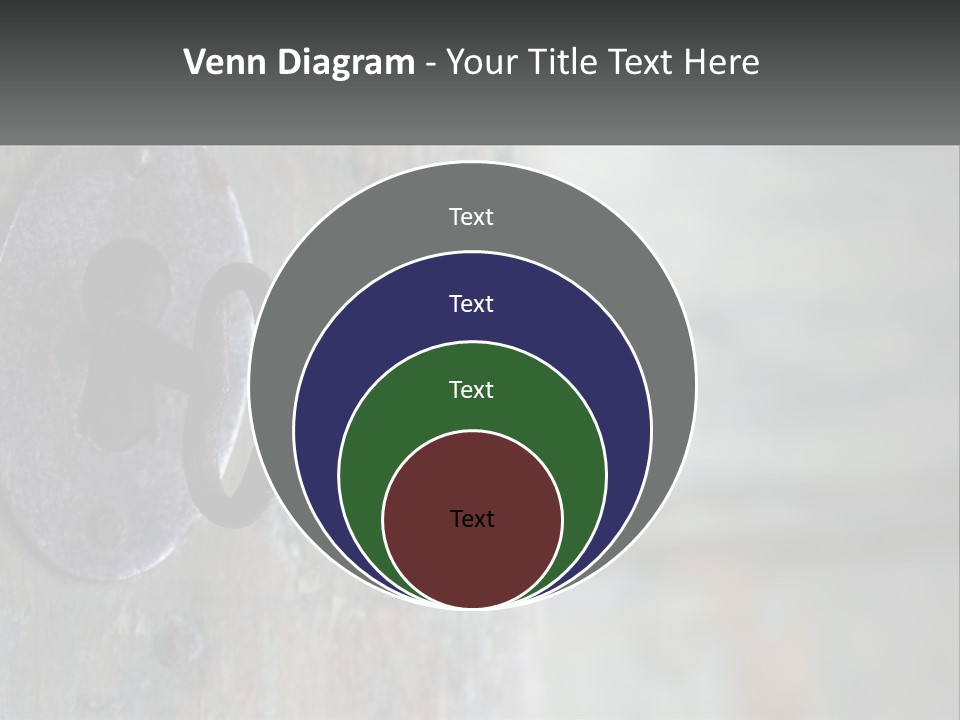 A Metal Door With A Key On It PowerPoint Template