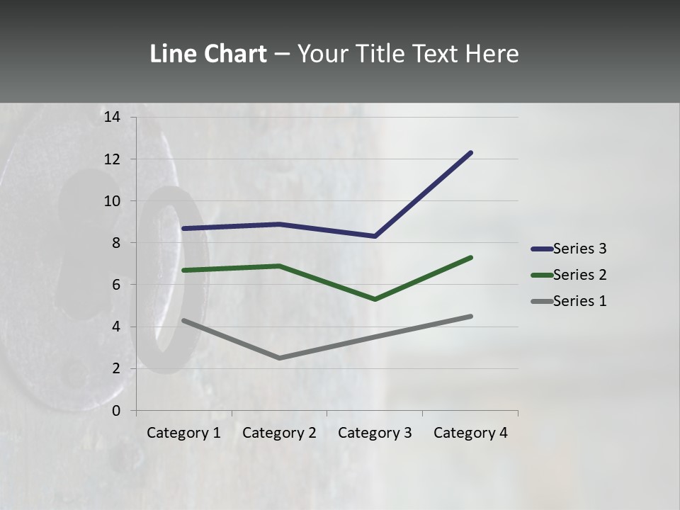 A Metal Door With A Key On It PowerPoint Template