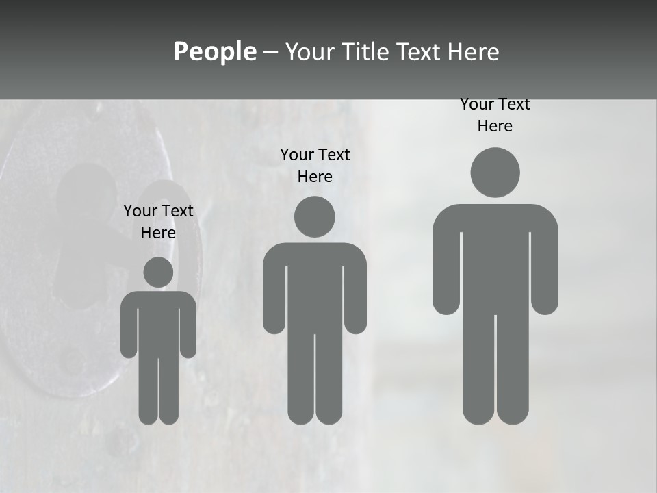 A Metal Door With A Key On It PowerPoint Template