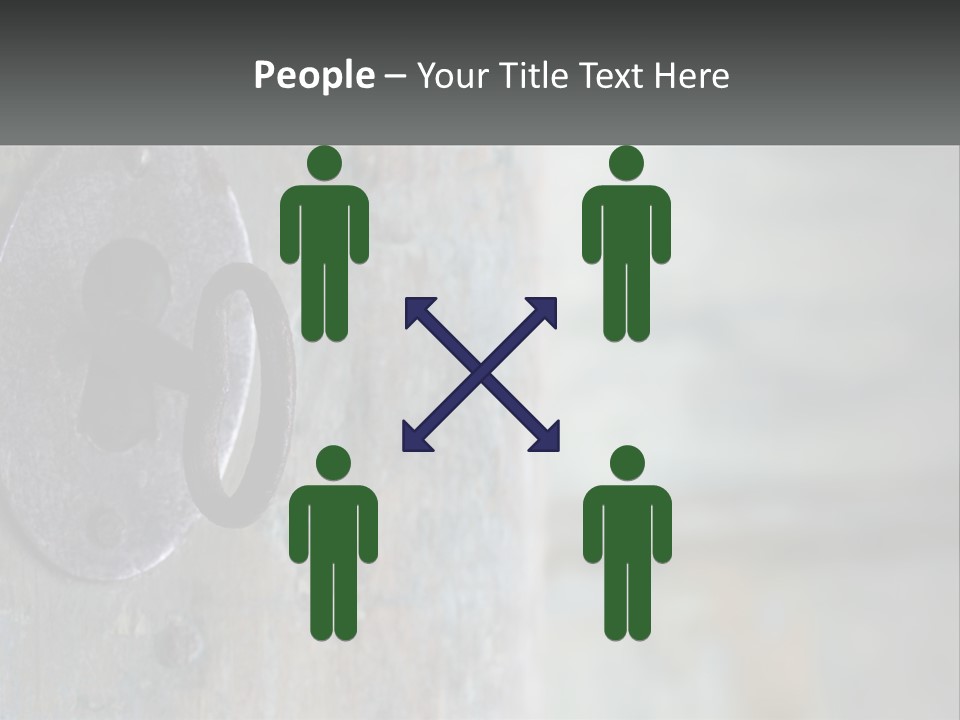 A Metal Door With A Key On It PowerPoint Template