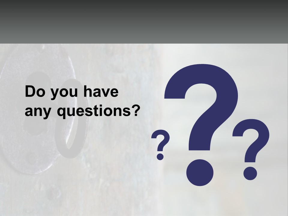 A Metal Door With A Key On It PowerPoint Template