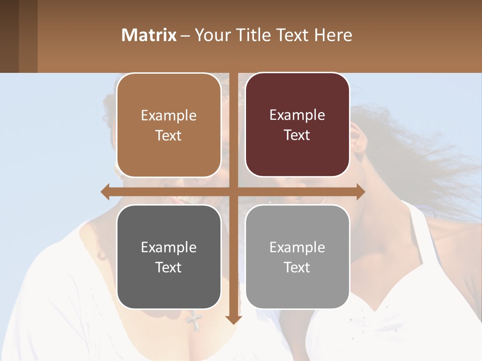 A Woman And A Child Are Smiling For The Camera PowerPoint Template