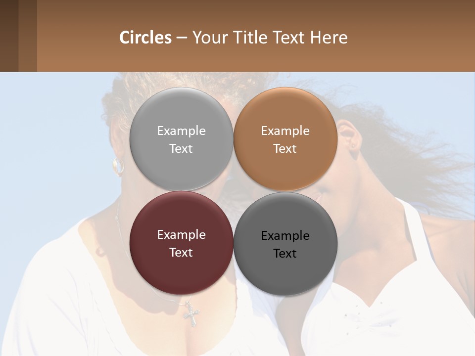 A Woman And A Child Are Smiling For The Camera PowerPoint Template