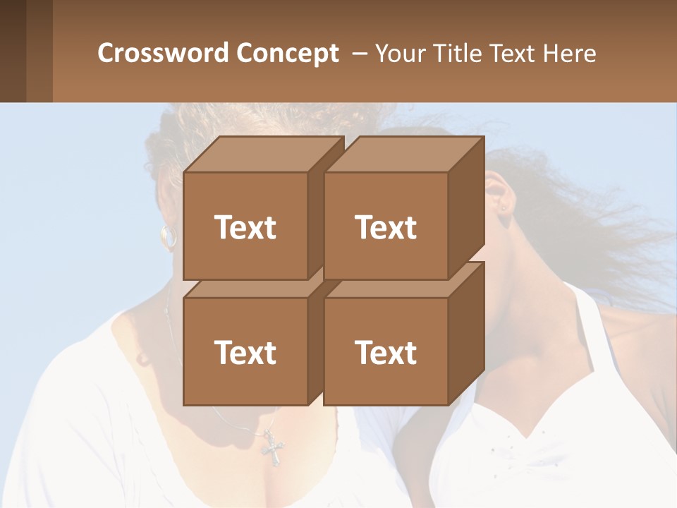 A Woman And A Child Are Smiling For The Camera PowerPoint Template