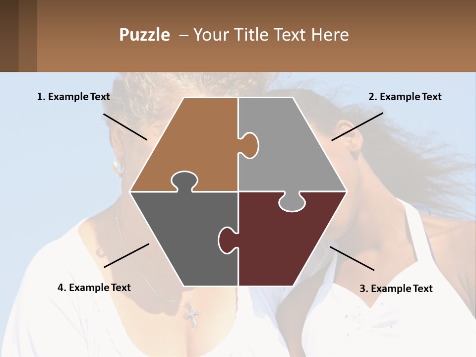 A Woman And A Child Are Smiling For The Camera PowerPoint Template