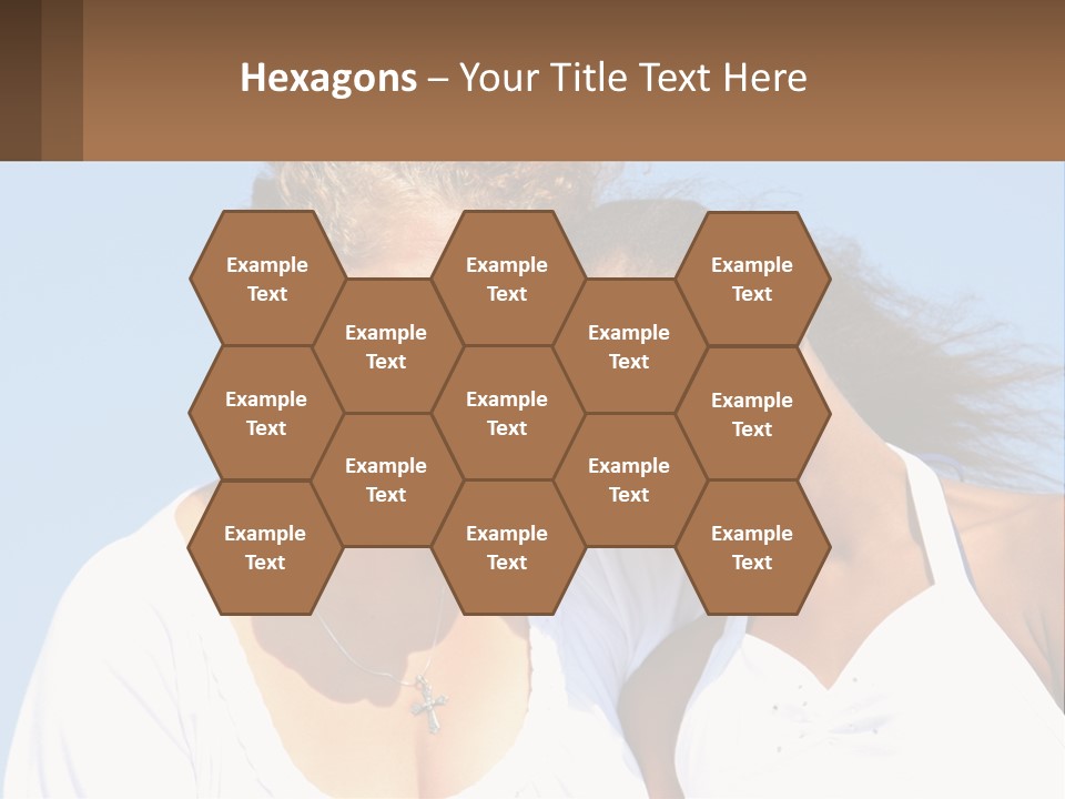 A Woman And A Child Are Smiling For The Camera PowerPoint Template