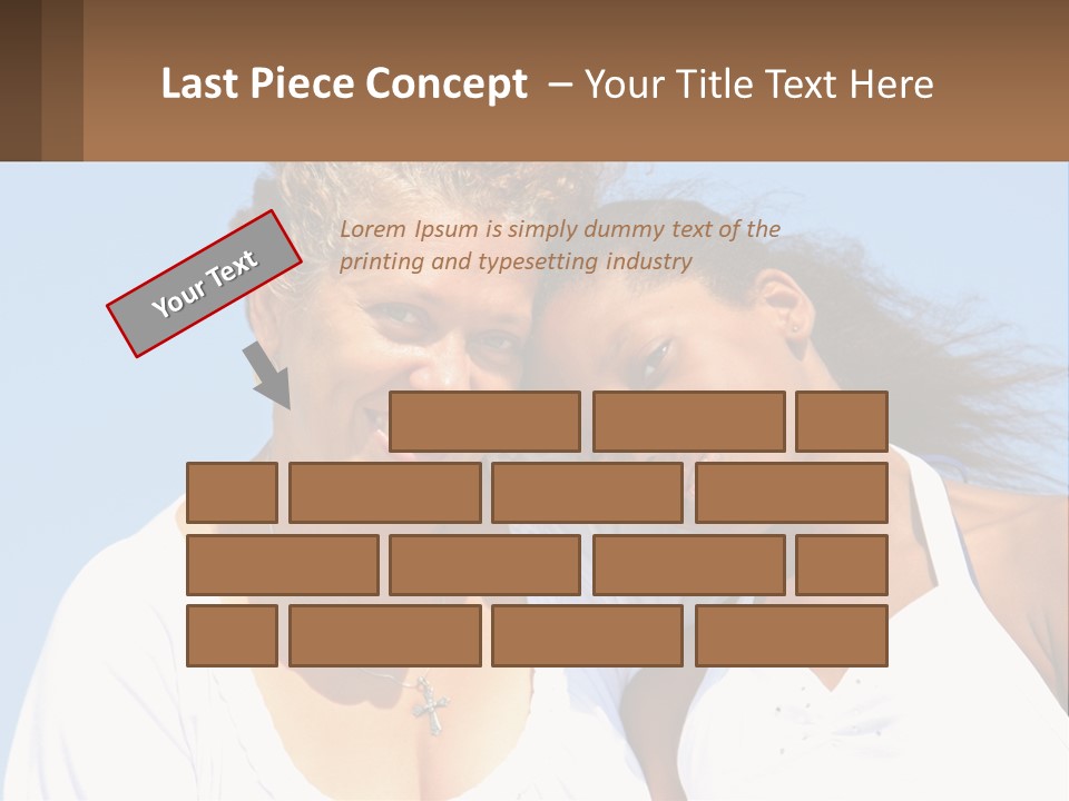 A Woman And A Child Are Smiling For The Camera PowerPoint Template