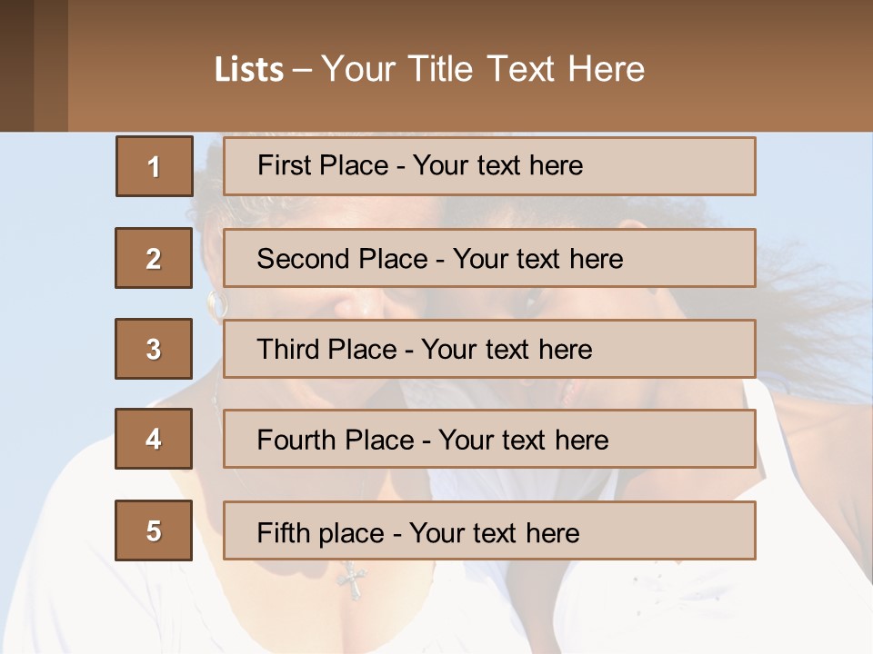A Woman And A Child Are Smiling For The Camera PowerPoint Template