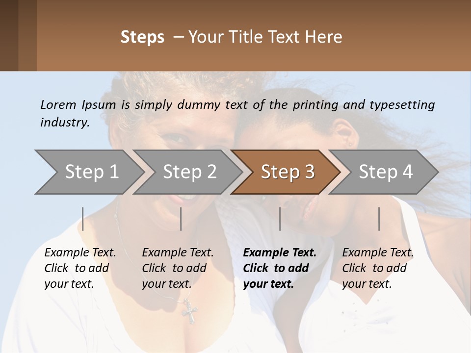 A Woman And A Child Are Smiling For The Camera PowerPoint Template