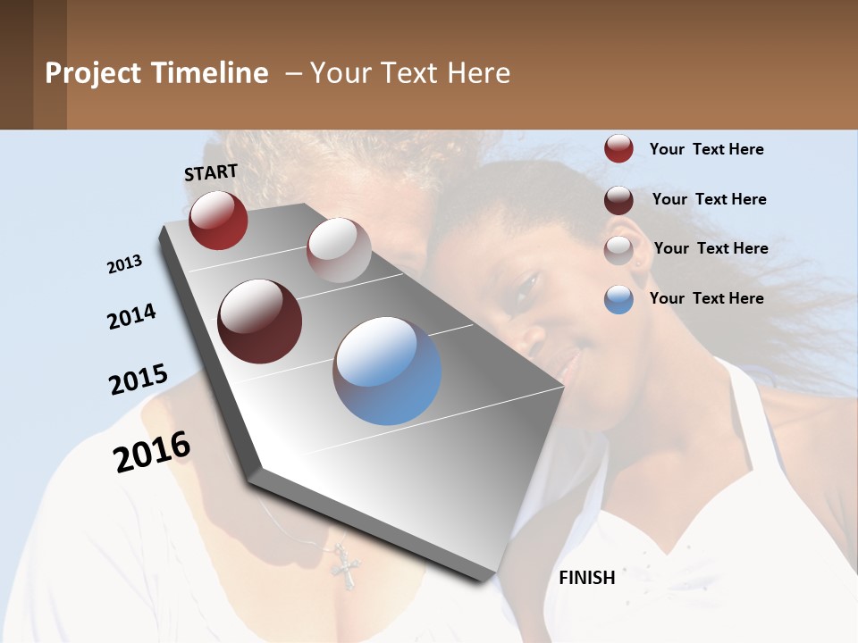 A Woman And A Child Are Smiling For The Camera PowerPoint Template