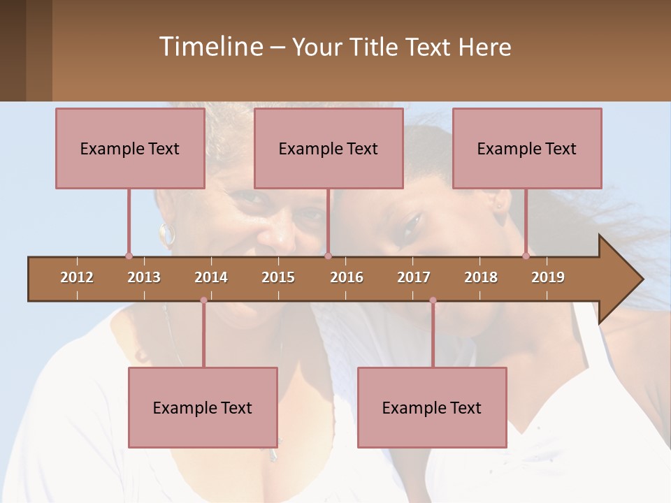 A Woman And A Child Are Smiling For The Camera PowerPoint Template