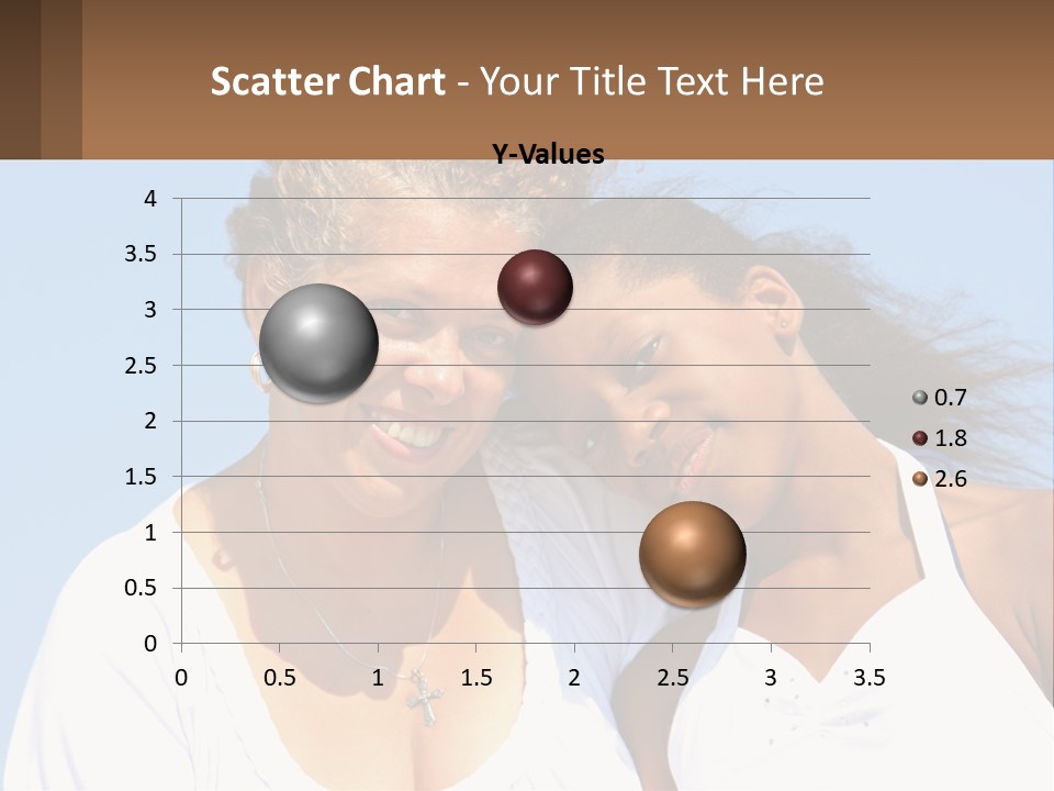 A Woman And A Child Are Smiling For The Camera PowerPoint Template
