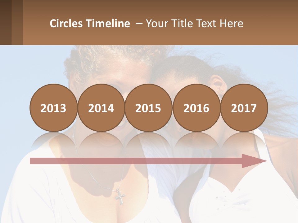 A Woman And A Child Are Smiling For The Camera PowerPoint Template