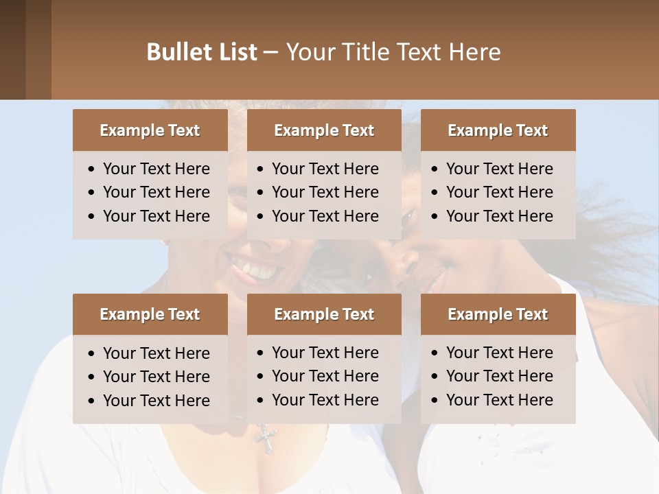 A Woman And A Child Are Smiling For The Camera PowerPoint Template