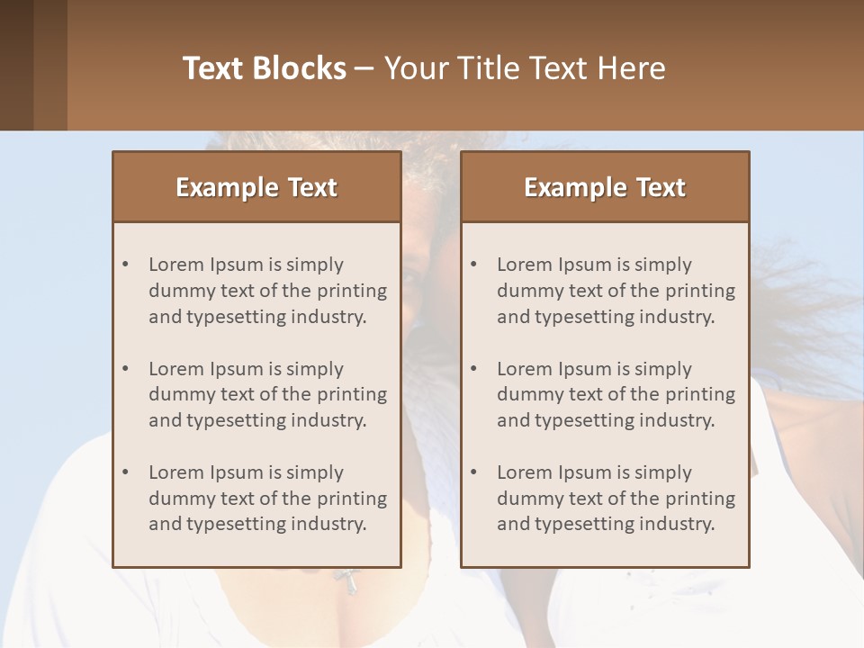 A Woman And A Child Are Smiling For The Camera PowerPoint Template