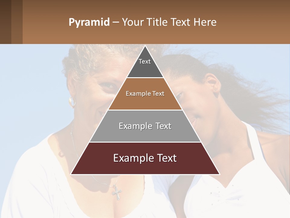 A Woman And A Child Are Smiling For The Camera PowerPoint Template