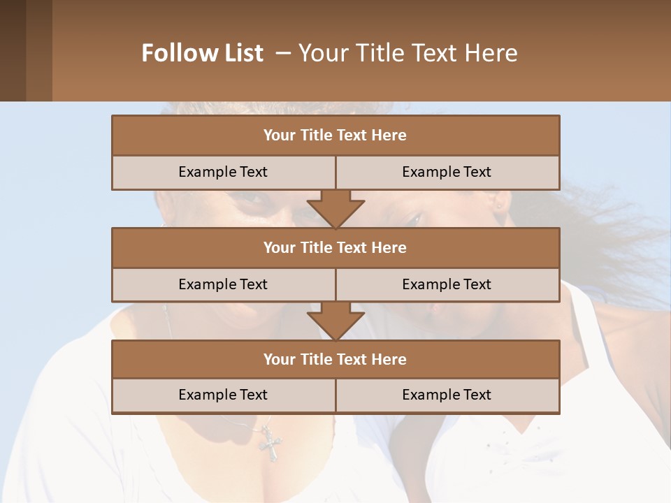 A Woman And A Child Are Smiling For The Camera PowerPoint Template
