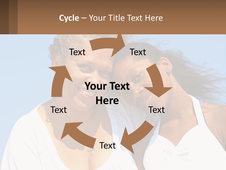 A Woman And A Child Are Smiling For The Camera PowerPoint Template