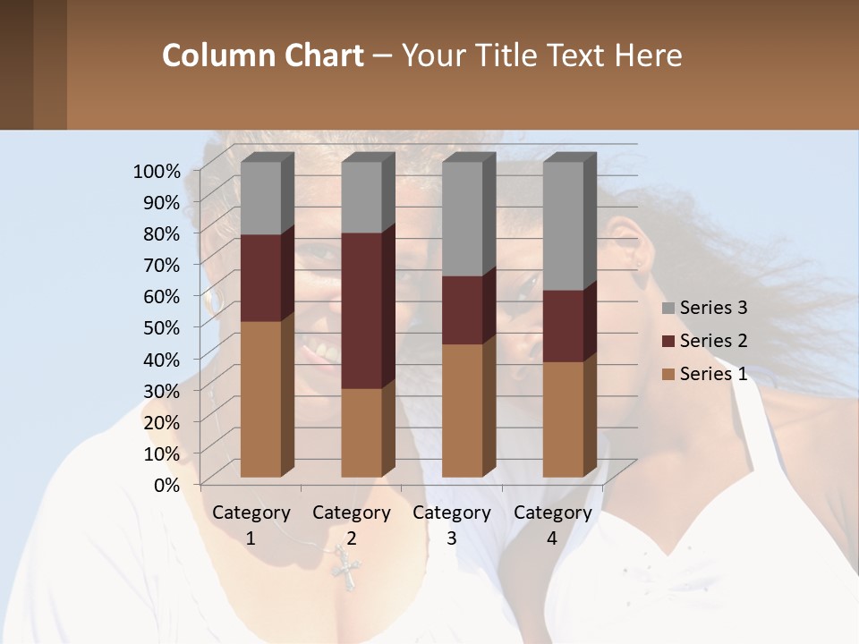 A Woman And A Child Are Smiling For The Camera PowerPoint Template