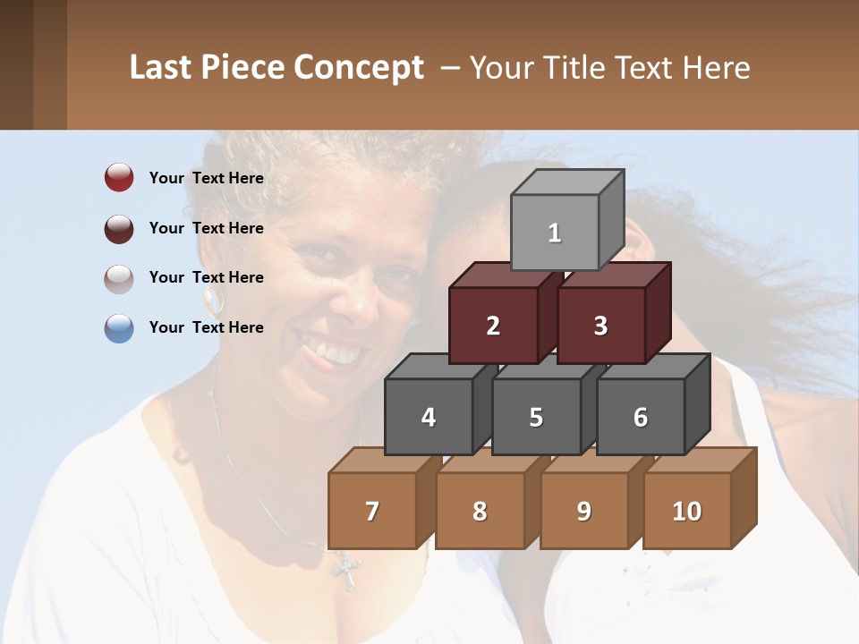 A Woman And A Child Are Smiling For The Camera PowerPoint Template