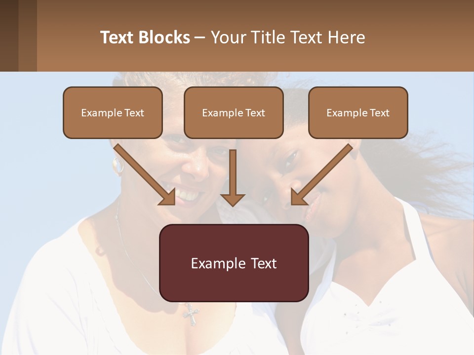 A Woman And A Child Are Smiling For The Camera PowerPoint Template