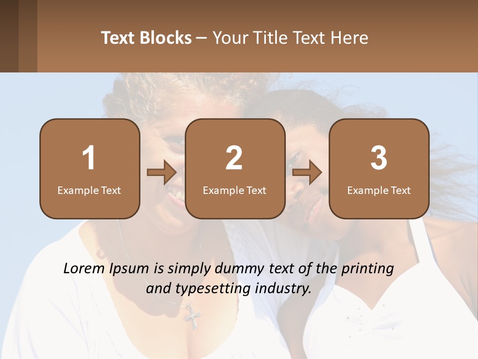 A Woman And A Child Are Smiling For The Camera PowerPoint Template