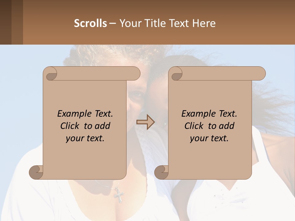 A Woman And A Child Are Smiling For The Camera PowerPoint Template