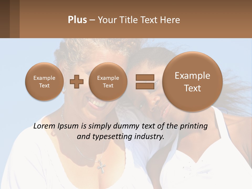 A Woman And A Child Are Smiling For The Camera PowerPoint Template