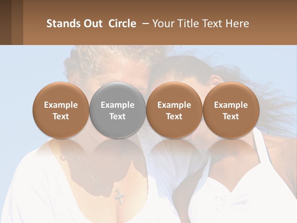 A Woman And A Child Are Smiling For The Camera PowerPoint Template