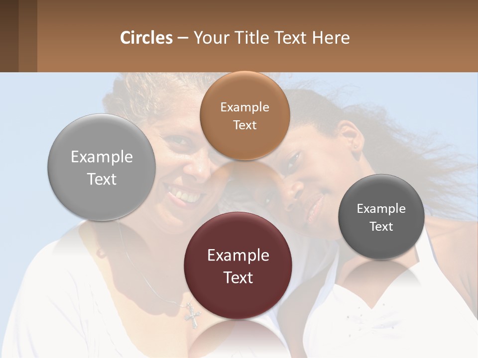 A Woman And A Child Are Smiling For The Camera PowerPoint Template