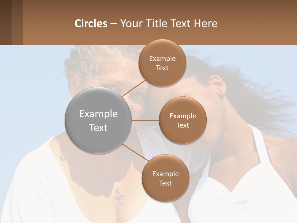 A Woman And A Child Are Smiling For The Camera PowerPoint Template