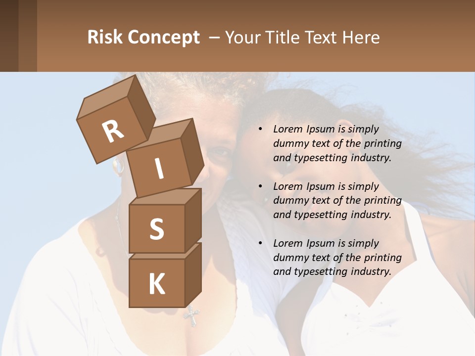 A Woman And A Child Are Smiling For The Camera PowerPoint Template