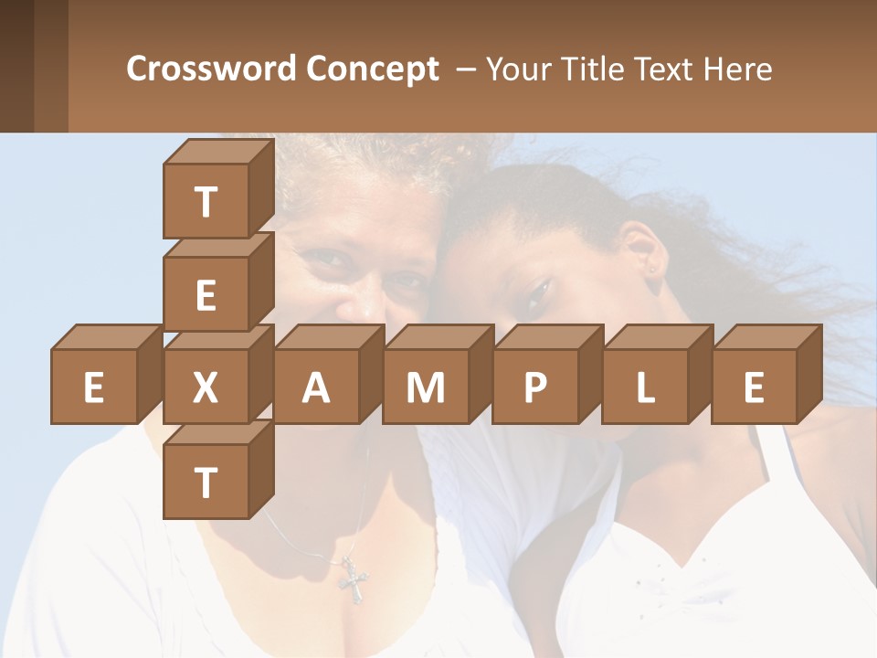 A Woman And A Child Are Smiling For The Camera PowerPoint Template