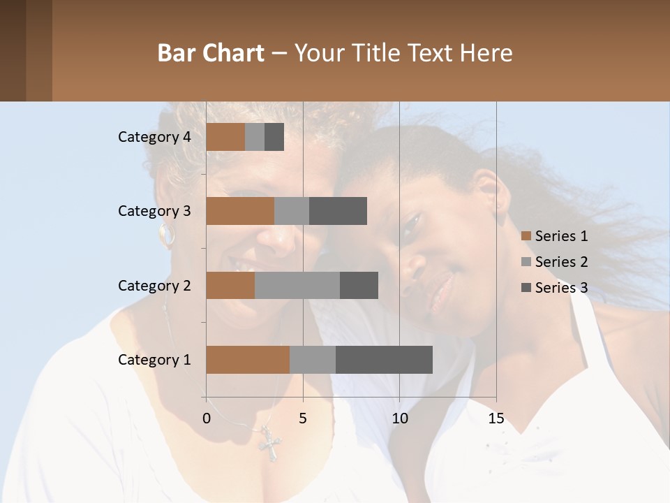 A Woman And A Child Are Smiling For The Camera PowerPoint Template