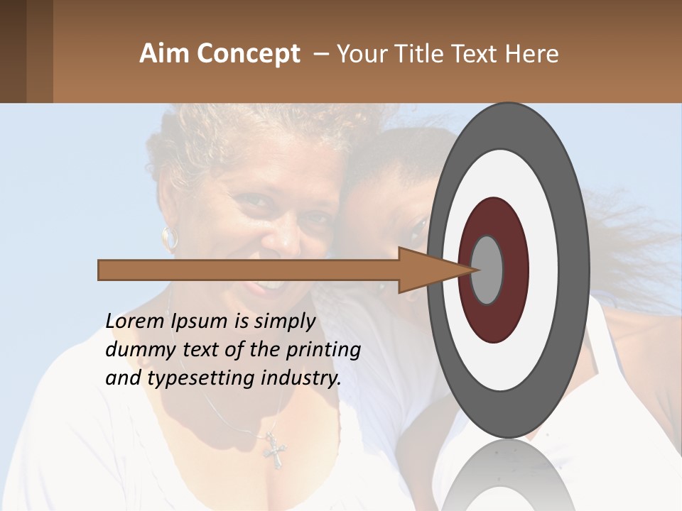 A Woman And A Child Are Smiling For The Camera PowerPoint Template