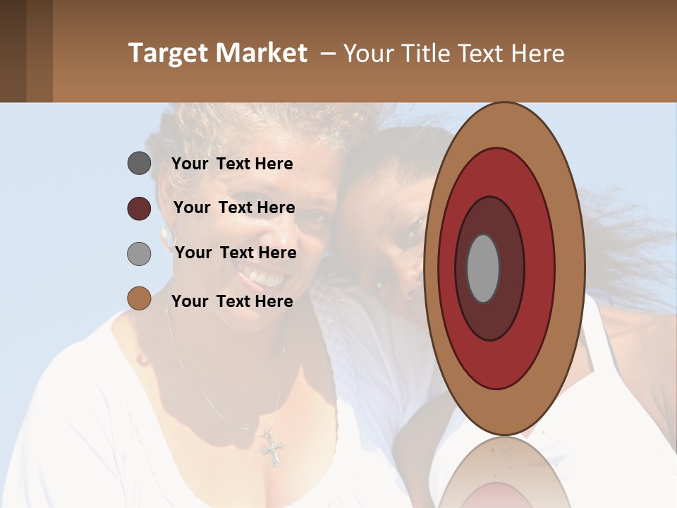 A Woman And A Child Are Smiling For The Camera PowerPoint Template