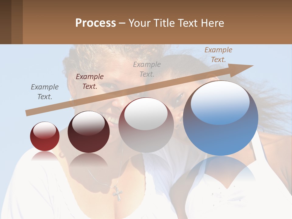 A Woman And A Child Are Smiling For The Camera PowerPoint Template