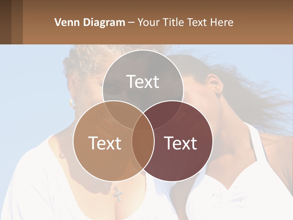 A Woman And A Child Are Smiling For The Camera PowerPoint Template