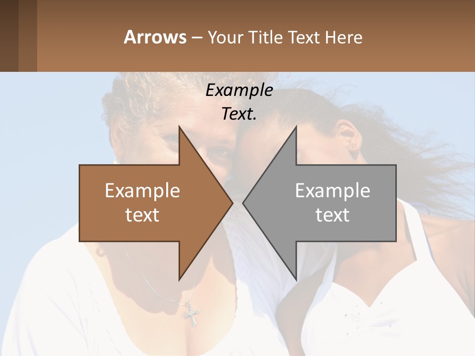 A Woman And A Child Are Smiling For The Camera PowerPoint Template