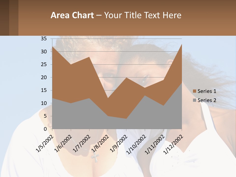 A Woman And A Child Are Smiling For The Camera PowerPoint Template