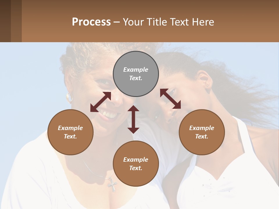 A Woman And A Child Are Smiling For The Camera PowerPoint Template