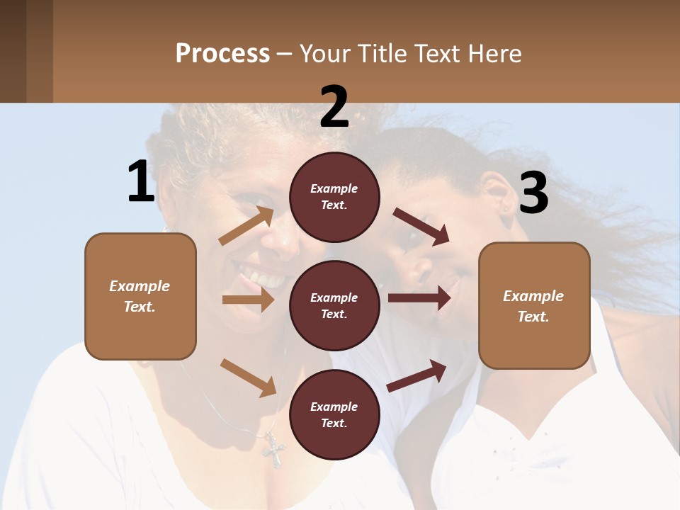 A Woman And A Child Are Smiling For The Camera PowerPoint Template